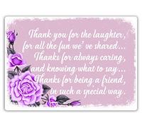 WTF | Thank You For The Laughter V2 | Sticky Pads - Metal Wall Sign Plaque Art Inspirational