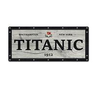 WTF | Titanic Wood Sign | Sticky-Pads - Metal Wall Sign Plaque Art Inspirational