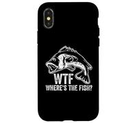 WTF Where’s The Fish Funny Fishing Humor for Anglers Case for iPhone X/XS