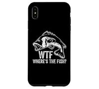 WTF Where’s The Fish Funny Fishing Humor for Anglers Case for iPhone XS Max