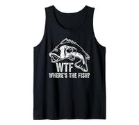 WTF Where’s The Fish Funny Fishing Humor for Anglers Tank Top