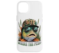 WTF Where The Fish Fisherman - Funny Camo Hat Fishing Joke Case for iPhone 14 Plus