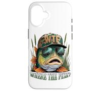 WTF Where The Fish Fisherman - Funny Camo Hat Fishing Joke Case for iPhone 16