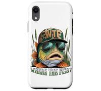 WTF Where The Fish Fisherman - Funny Camo Hat Fishing Joke Case for iPhone XR