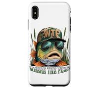 WTF Where The Fish Fisherman - Funny Camo Hat Fishing Joke Case for iPhone XS Max