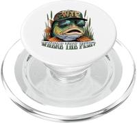WTF Where The Fish Fisherman - Funny Camo Hat Fishing Joke PopSockets PopGrip for MagSafe