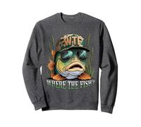 WTF Where The Fish Fisherman - Funny Camo Hat Fishing Joke Sweatshirt