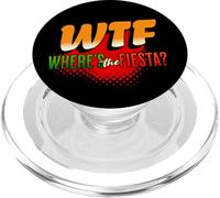 WTF Where's The Fiesta Funny Cinco De Mayo Quinceañera PopSockets PopGrip for MagSafe