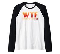 WTF Where's The Fire Firefighter Fire Volunteer Firefighting Raglan Baseball Tee