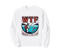 WTF Where's The Fish Funny Angler Fishing Humor Sweatshirt