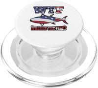 WTF Where's the Fish? Funny Bluefin Tuna USA Fishing Humor PopSockets PopGrip for MagSafe