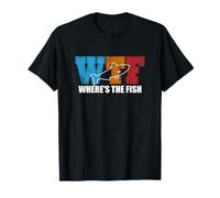 WTF Where's The Fish Men Dad Funny Fishing T-Shirt