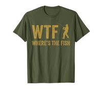 WTF Where's The Fish Men's Funny Fishing Gifts Father's Day T-Shirt