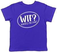 WTF? Wheres The Food? Childrens Kids Short Sleeve T-Shirt Blue