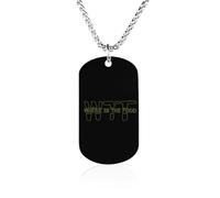 WTF - Where's The Food Men's Pendant Necklace for Women Customizable Jewelry Dog Tag Memorial Necklaces
