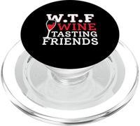 WTF Wine Tasting Friends Wine Lover Funny Wine Drinking PopSockets PopGrip for MagSafe