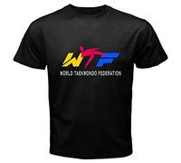 WTF World Taekwondo Federation Logo Martial Arts Men's T-Shirt Size S-3XL Black