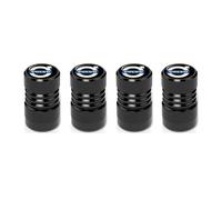 WTGOIGJTB 4 Pcs Tyre Valve Caps for Volvo C30 (533) Hatchback 2006-2013, Tyre Valve Dust Caps with Rubber Seal Air Leakproof Dustproof Beautiful and Colorfast,Black