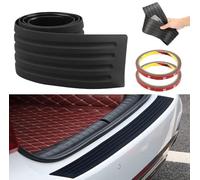 WTGOIGJTB Car Rear Bumper Protector for Opel Adam Antara Astra J K L Combo Corsa D E F Crossland X, Flexible Rubber Bumper Protector scratch-resistant and wear-resistant Black-Sports,104cm