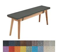 WTHYGB Bench Chair Cushions, 70.9x13.8x3.15in, Comfortable Washable Removable Seat Pads with Non-Skid Backing, Comfort Elasticity Foam Chair Pad, for Kitchen/Dining/Garden/Patio Chair -Dark Grey