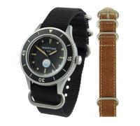 WTI WORLD TIME INTERNATIONAL Wartime Military Aviator Watch TR-900 UDT Seal Teams 1960 Replica - Vintage Style with Precision and Durability, Black