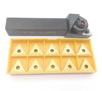 WTJNL1616H16 Left-Hand Turning Tool Holder with 10× TNMG1604 Inserts - 16×16 mm Shank CNC Lathe External Turning Kit