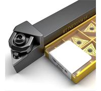 WTJNR1616H16 WTJNR2020K16 2525M16 External Triangular Turning Tool Holder with TNMG Carbide Inserts Lathe Cutting Tools Set(160404-MA 6020,WTJNR2020K16 (R))