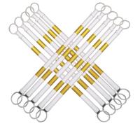 WTLONBF 2 4 5 6 8 10 12 16 20 Pcs Retractable Telescopic Safety Cone Bar from 5.2 to 9.8 ft, Traffic Cone Barrier Extension Poles, Engineer Grade Reflective Tape(Yellow and White,10pcs)
