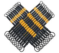 WTLONBF 2 4 5 6 8 10 12 16 20 Pcs Retractable Telescopic Safety Cone Bar from 5.2 to 9.8 ft, Traffic Cone Barrier Extension Poles, Engineer Grade Reflective Tape(Yellow and Black,20pcs)