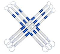 WTLONBF 2 4 5 6 8 10 12 16 20 Pcs Retractable Telescopic Safety Cone Bar from 5.2 to 9.8 ft, Traffic Cone Barrier Extension Poles, Engineer Grade Reflective Tape(Blue and White,6pcs)