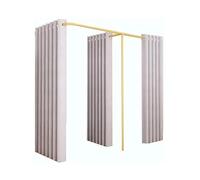 WTLONBF Changing Room F-Shape Large Dressing Room for Two Stylish Privacy Changing Room Easy to Install, for Mall Home Use Dressing Room(White,Transparent,Brown,180x80x200cm)