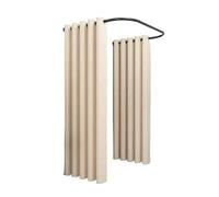 WTLONBF Changing Room Wall Mount Temporary Fitting Room U-Shaped Portable Changing Room Privacy Protection for Mall Show Backstage Dressing Room(Beige,90cm/35.4inch)