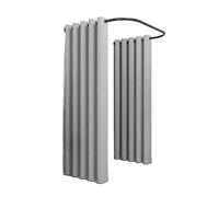 WTLONBF Changing Room Wall Mount Temporary Fitting Room U-Shaped Portable Changing Room Privacy Protection for Mall Show Backstage Dressing Room(Light Gray,80cm/31.5inch)