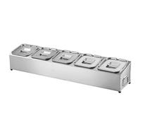 WTLONBF Commercial Spice Rack Set, Salt Sugar Seasoning Fruit Storage Organizer Box, Stainless Steel Commercial Condiment Racks, Countertop Holder Food Container Dispenser(Silver-b,88.3x15.5x18cm)