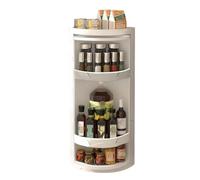 WTLONBF Corner Shelf Stand Rotate Corner Shelf 3 Tier Bathroom Counter Organizer Plastic Countertop Corner Shelves for Bathroom Kitchen Office Corner Shelf Display Rack