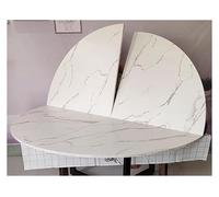 WTLONBF Foldable Round Table Top Extender - 4ft to 6.5ft Custom Collapsible Banquet Table for Barbecue, Garden, Garage, Deck, White (Dia 6.2ft/190cm)