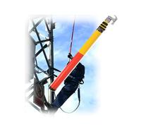 WTLONBF High Voltage Insulated Rescue Hook - Telescopic 16.4ft/5m Operating Pole with Adjustable Multi-Angle Hookhead for Electricians & Linemen - 4 Section Design