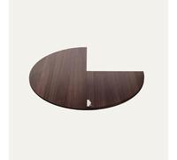 WTLONBF Large Round Folding Table Top 47.2-78.7IN, Solid Wood Expandable Table Top, Versatile Temporary Top for Home, Restaurants, Hotels, Walnut Finish, 180cm/70.9in