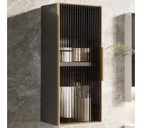 WTLONBF Modern Aluminum Wall-Mounted Storage Cabinet - Versatile Over-The-Toilet Organizer for Bathroom, Kitchen & Dining Room - Sleek Metal Medicine Cabinet & Makeup Organizer