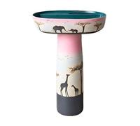 WTLONBF Pedestal Sink Light Luxury Colorful Floor Standing Sink, Retro Ceramic Pedestal Bathroom Sink Combo, Two Piece Column Basin Vanity Sink with Single FA(A)