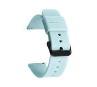 WTNZBAEM 12/14/16/18/20/22/24mm Silicone Rubber Quick Release Strap Compatible With Samsung Galaxy 6 4 5 Pro Huami Huawei Smart Watch Band(Light blue B,16mm)
