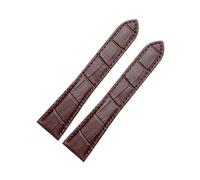 WTNZBAEM 16mm 18mm 20mm Leather Watch Strap Black Blue Brown Deployment Buckle Watch Bands Compatible With Cartier Solo Blue Ballon(Brown-no buckle,18mm)