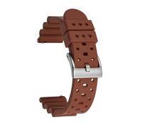 WTNZBAEM 18/20/22/24mm Fluorine Rubber Watch Band Diving Quick Release Bracelet Compatible With Omega Seiko Rolex Water Ghost Strap MoonSwatch 20mm(Brown,18mm)