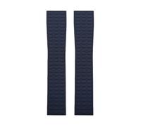 WTNZBAEM 19mm 18mm Natural Rubber Watch Strap Compatible With Patek Philippe NAUTILUS AQUANAUT Multiple Colors Soft Fluorous Silicone(Dark Blue,19MM_SILVER BUCKLE)