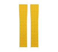 WTNZBAEM 19mm 18mm Natural Rubber Watch Strap Compatible With Patek Philippe NAUTILUS AQUANAUT Multiple Colors Soft Fluorous Silicone(Yellow,19MM_SILVER BUCKLE)
