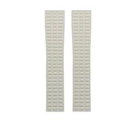 WTNZBAEM 19mm 18mm Natural Rubber Watch Strap Compatible With Patek Philippe NAUTILUS AQUANAUT Multiple Colors Soft Fluorous Silicone(White,18MM_SILVER BUCKLE)