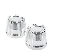 WTNZBAEM 1Pair Motorcycle Front Axle Nut Cap Covers Aluminum Compatible With Harley Softail Touring Street Glide(Chrome)