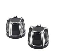 WTNZBAEM 1Pair Motorcycle Front Axle Nut Cap Covers Aluminum Compatible With Harley Softail Touring Street Glide(Black)