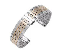 WTNZBAEM 20mm 21mm 22mm Stainless Steel Silver 18mm 19mm Watch Strap Compatible With Tissot T006 MIDO Classic Oris Seiko Presage Curved End Watchband(Silver rosegold,14mm)