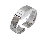 WTNZBAEM 20mm 21mm Watch Bracelet Compatible With Rolex SUBMARINER DAYTONA SUP GMT Men Fine-Tuning Pull Button Clasp Stainless Steel Chain(Full matte silver,20mm)